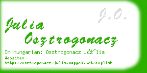 julia osztrogonacz business card